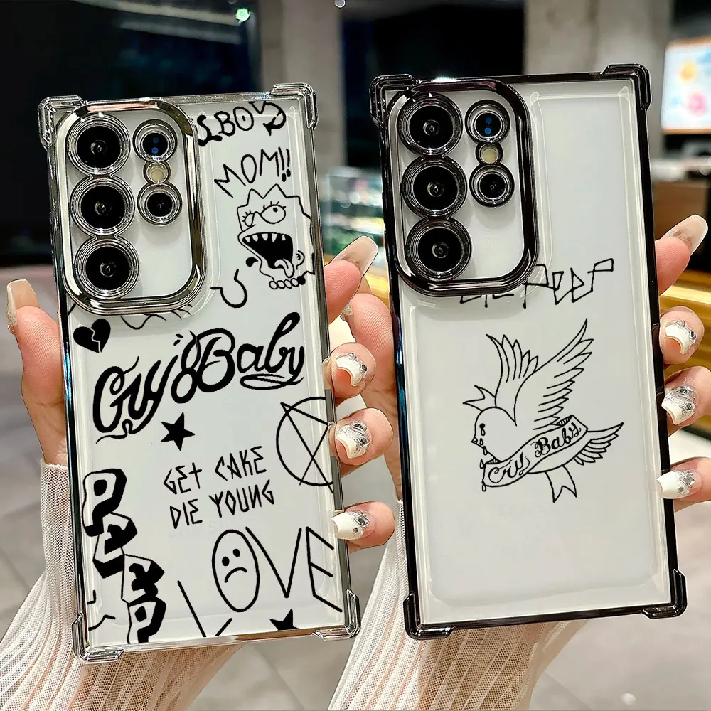 Фото Чехол Lil-Peep Hell Boy Rapper для Samsung Galaxy S26 S25 Ultra S26Ultra S24 S23 S22 S21 Plus + S20 S26 FE, мягкий задний чехол для телефона. №1