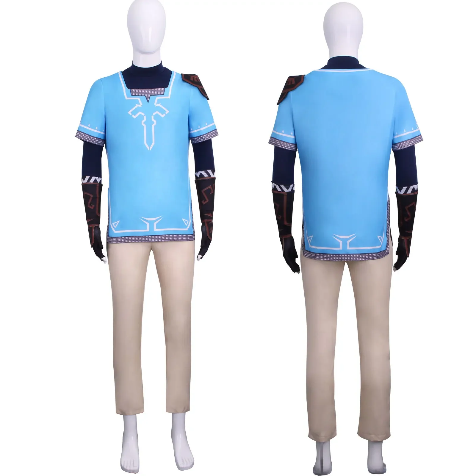 Linke косплей костюм игры Зельда Косплей дыхание дикой парик плащ аксессуары