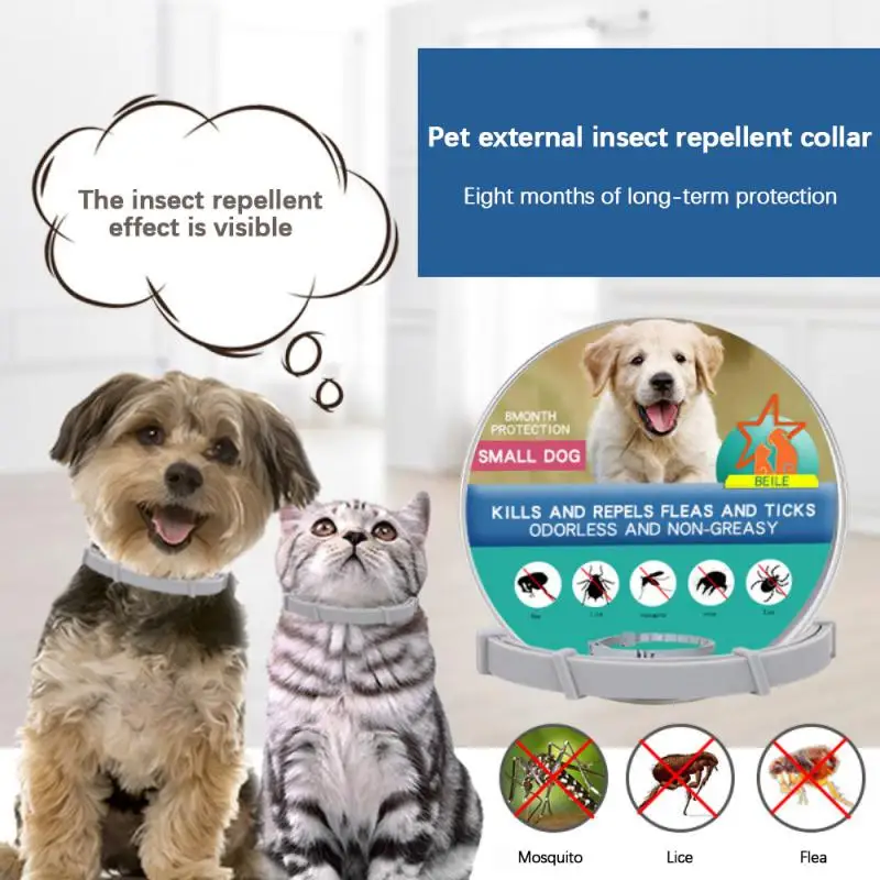 

Insect Repellent Ring 70/38cm Deworming Waterproof Adjustable Anti-flea Pet Collar Flea Collar Pet Deworming Collar Flea Ring
