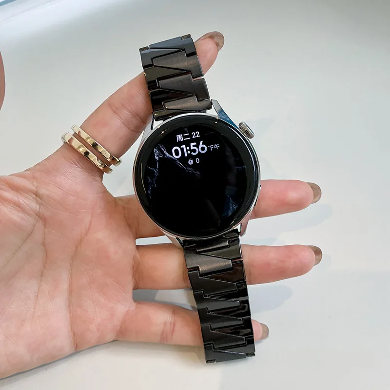 Universal 22mm Watch Strap For Samsung Galaxy Watch 46mm Stainless Steel Bracelet For Amazfit GTR 4 47MM Smartwatch Accessories