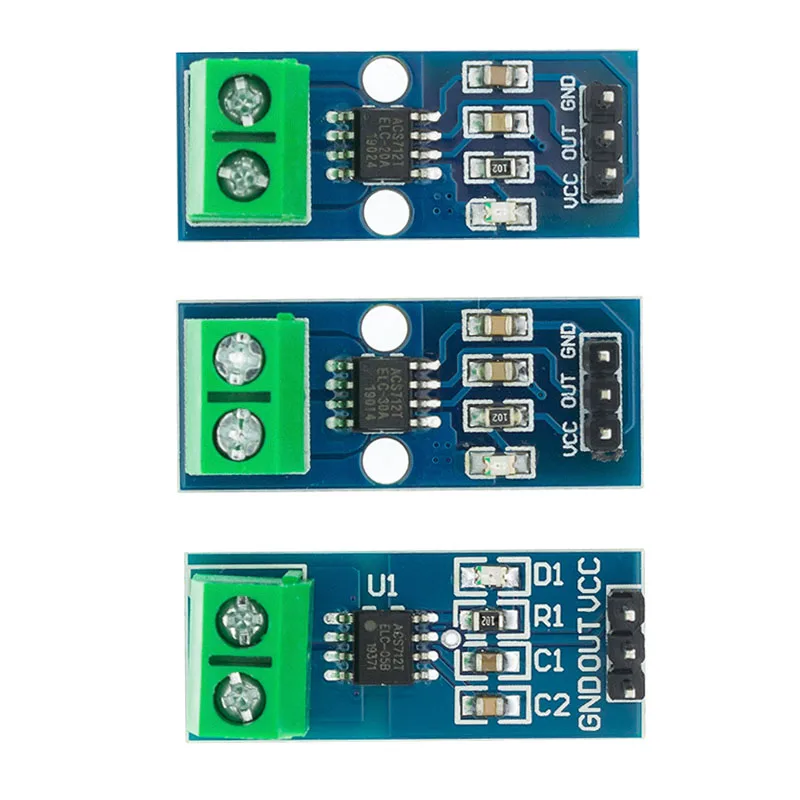 

Модуль датчика тока Холла ACS712, модуль для Arduino ACS712TELC- 5A/20A/30A, 10 шт.