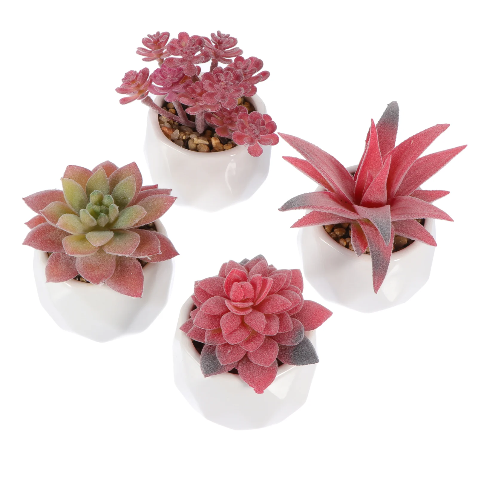 

4pcs Desktop Bonsai Decor Artificial Potting Small Bonsai Decor