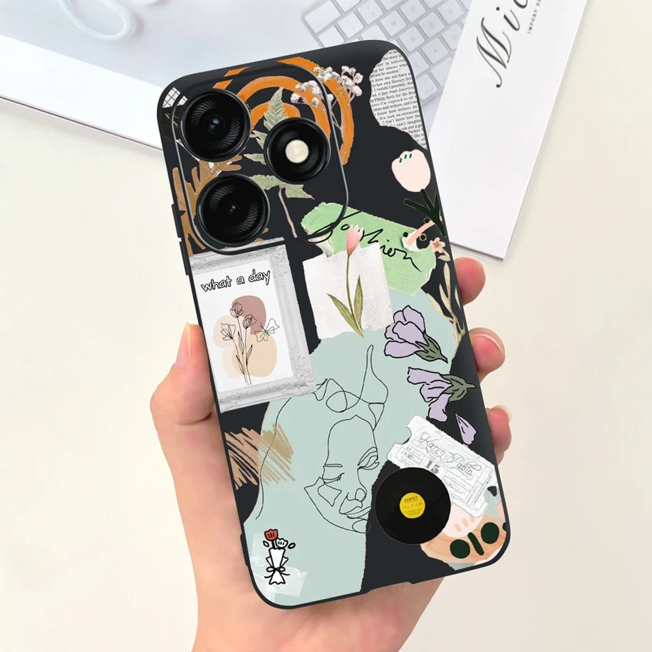 Для Tecno Spark 20C чехол BG7n стильная художественная окрашенная Обложка мягкая