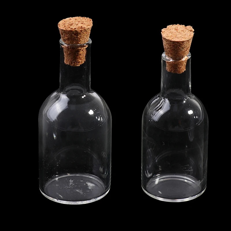 

1PC Cork Cover Tiny Jar Vials Model Doll House Decoration Accessories Kids Play Toy Dollhouse Miniature Mini Bottle