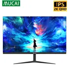Монитор MUCAI 24 27 дюймов, 2K 75 Гц, настольный ПК, ЖК-дисплей, игровой плоский экран 24 дюйма 27 дюймов, компьютерные мониторы со светодиодной подсветкой 2560*1440 DP