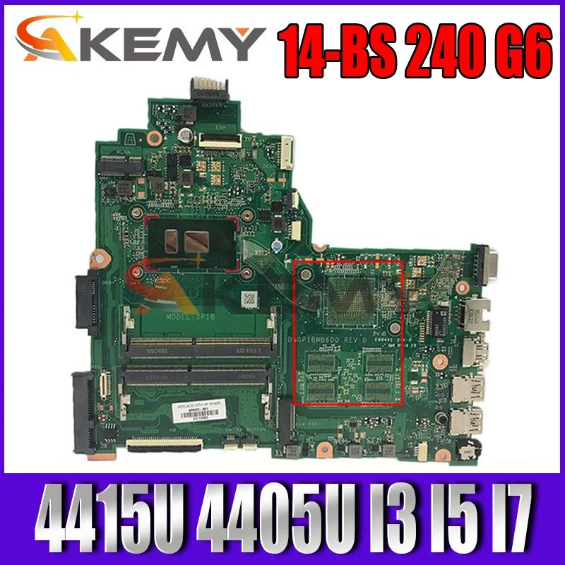 

Материнская плата для ноутбука HP 14-BS 240 G6 серии DA0P1BMB6D0 w/ 4415U 4405U I3 I5 I7 CPU материнская плата 925423-001 925430-601 925431-001
