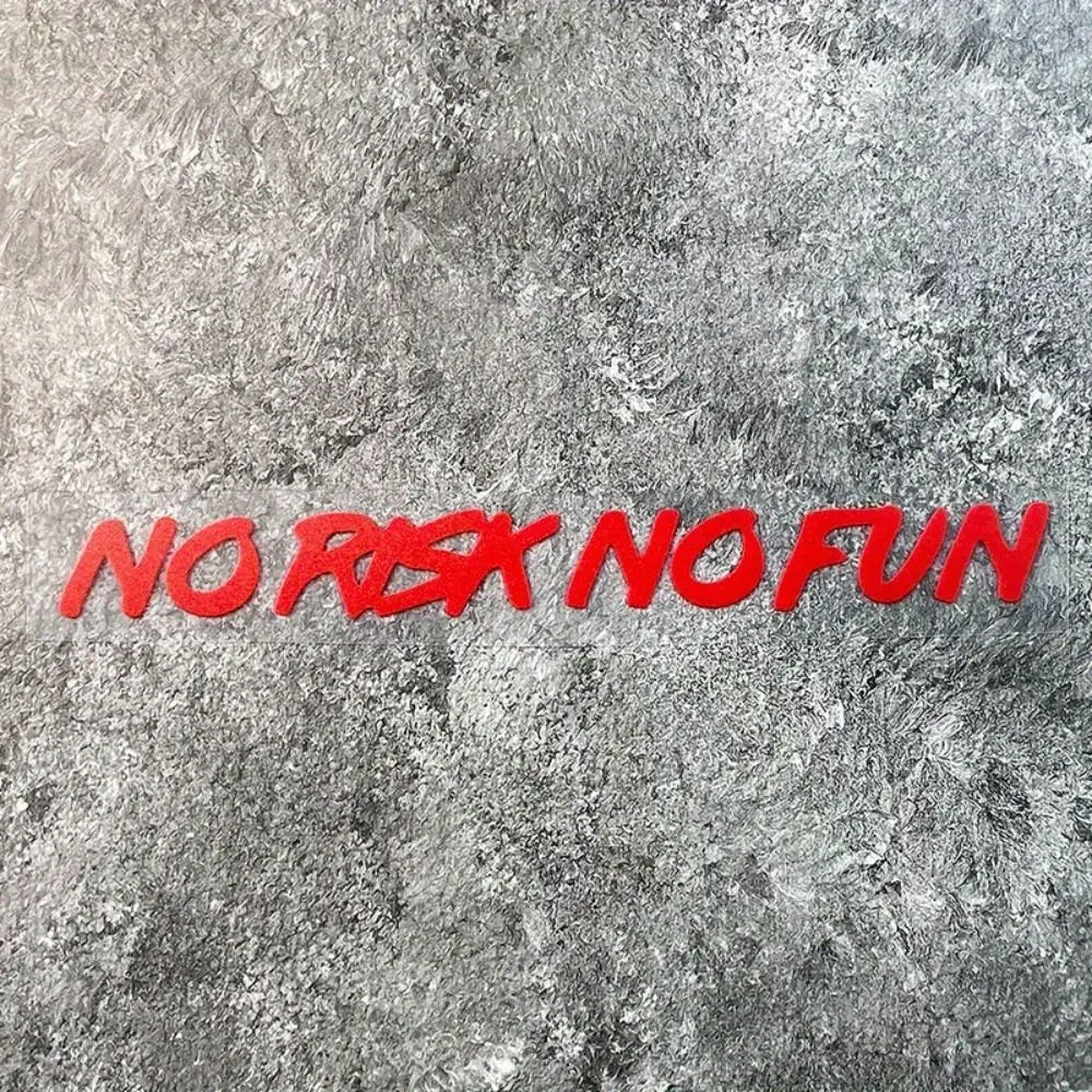 Съемная наклейка на автомобиль «No Risk No Fun», водонепроницаемая, самоклеящаяся, с крупными буквами, прочная, устойчивая к погодным условиям, виниловая наклейка на бампер (art.: 3920da68a08c8) - 3920da68a08c8
