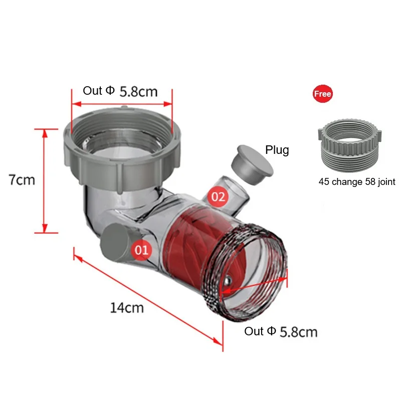 

Обратный клапан слива для раковины ABS