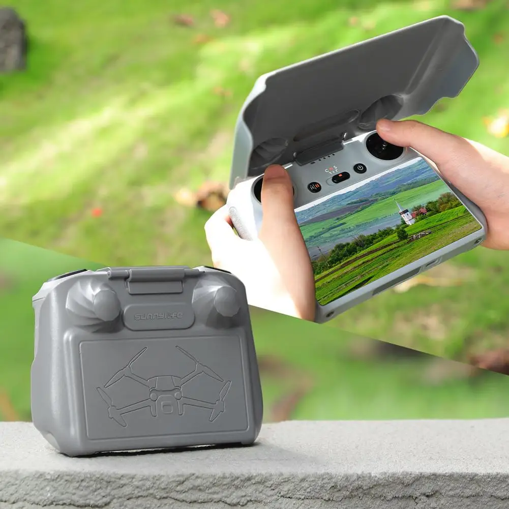 

2 in 1 Hard Screen Protective Case For Dji Mini3 Pro Rc Remote Control Shell Cover With lens Hood Controller Accessories