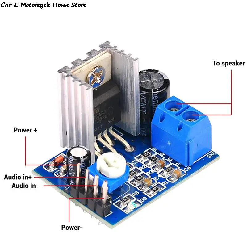 

TDA2030A Audio Amplifier Module Power Amplifier Board AMP 6-12V 1*18W