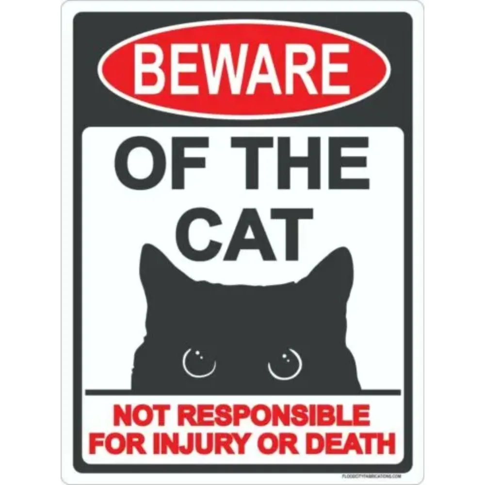 

Предупреждающая табличка HELLOYOUNG из алюминия с изображением кошек