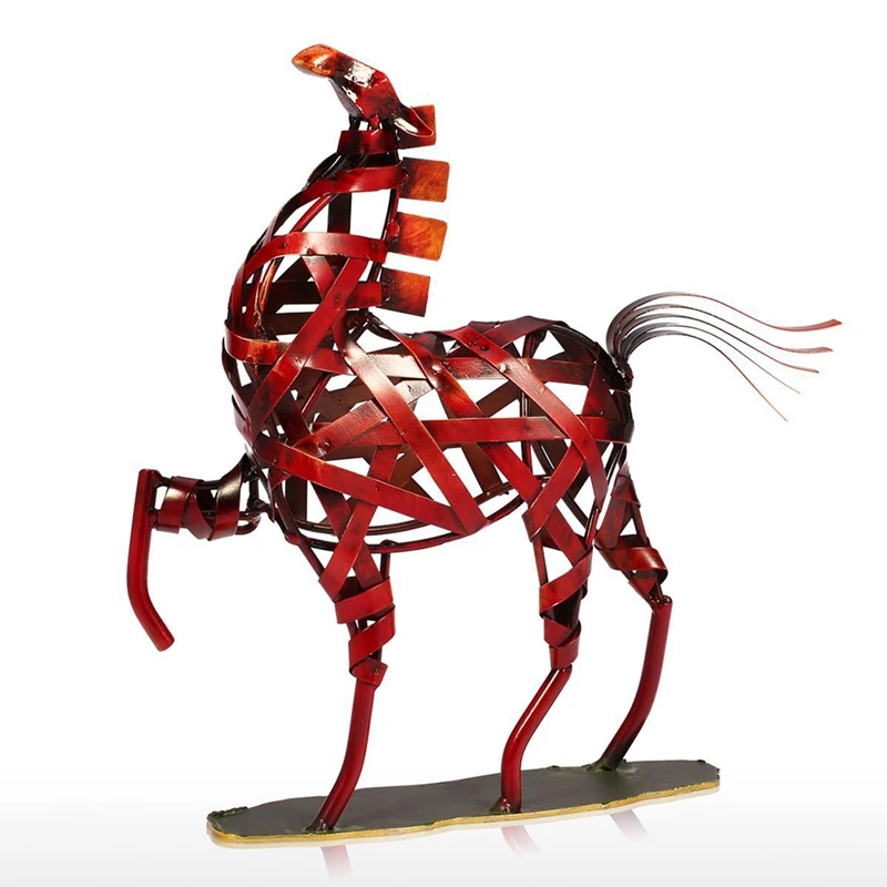 

Metal Sculpture Metal Braided Horse Household Goods Crafts