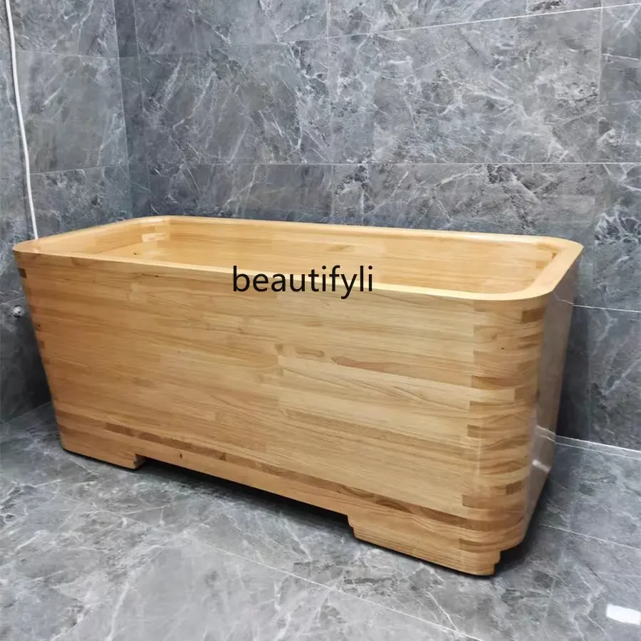 

Bath Barrel Bath Bucket Wooden Barrel Full Body Yao Bath Adult Solid Wood Bathtub Beauty Salon Bathtub Japanese Style