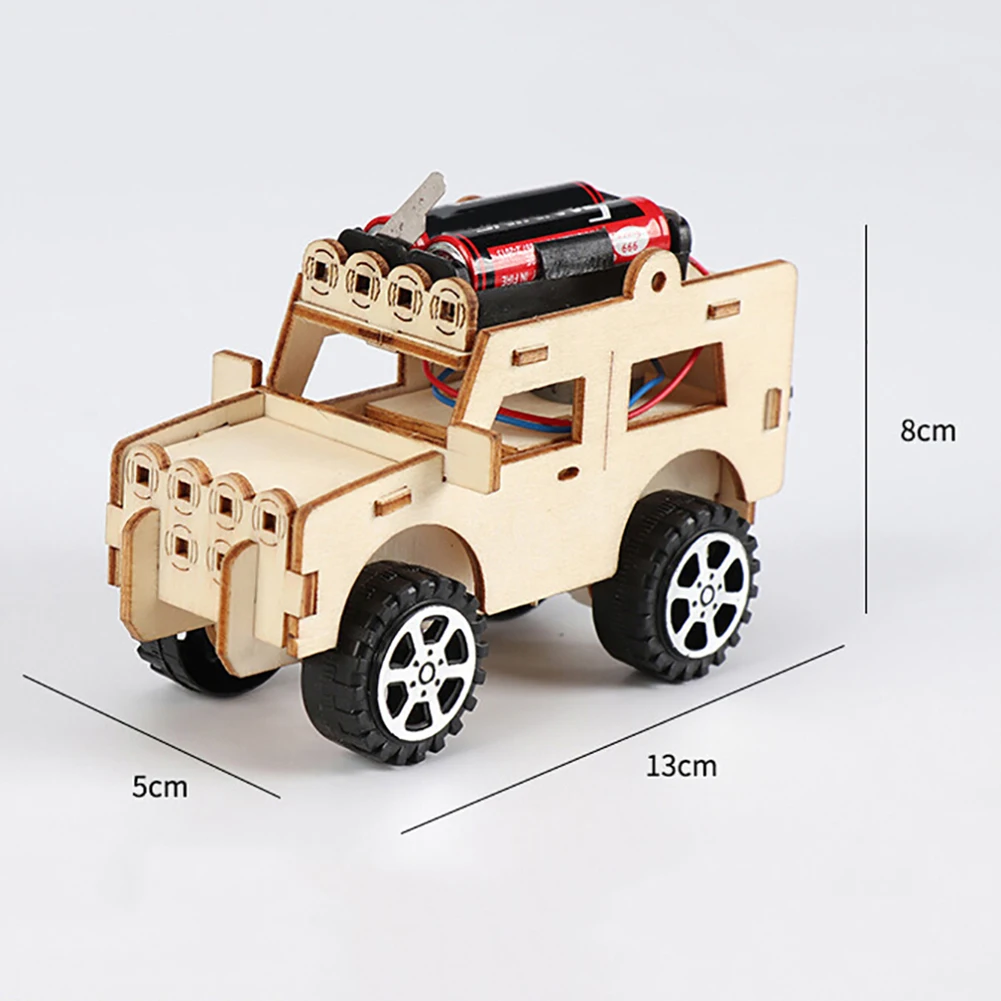 

Kids DIY Kit Jeep car Science Experiment Education STEM Toys Technology Electronic Construction Project for School Children Boy