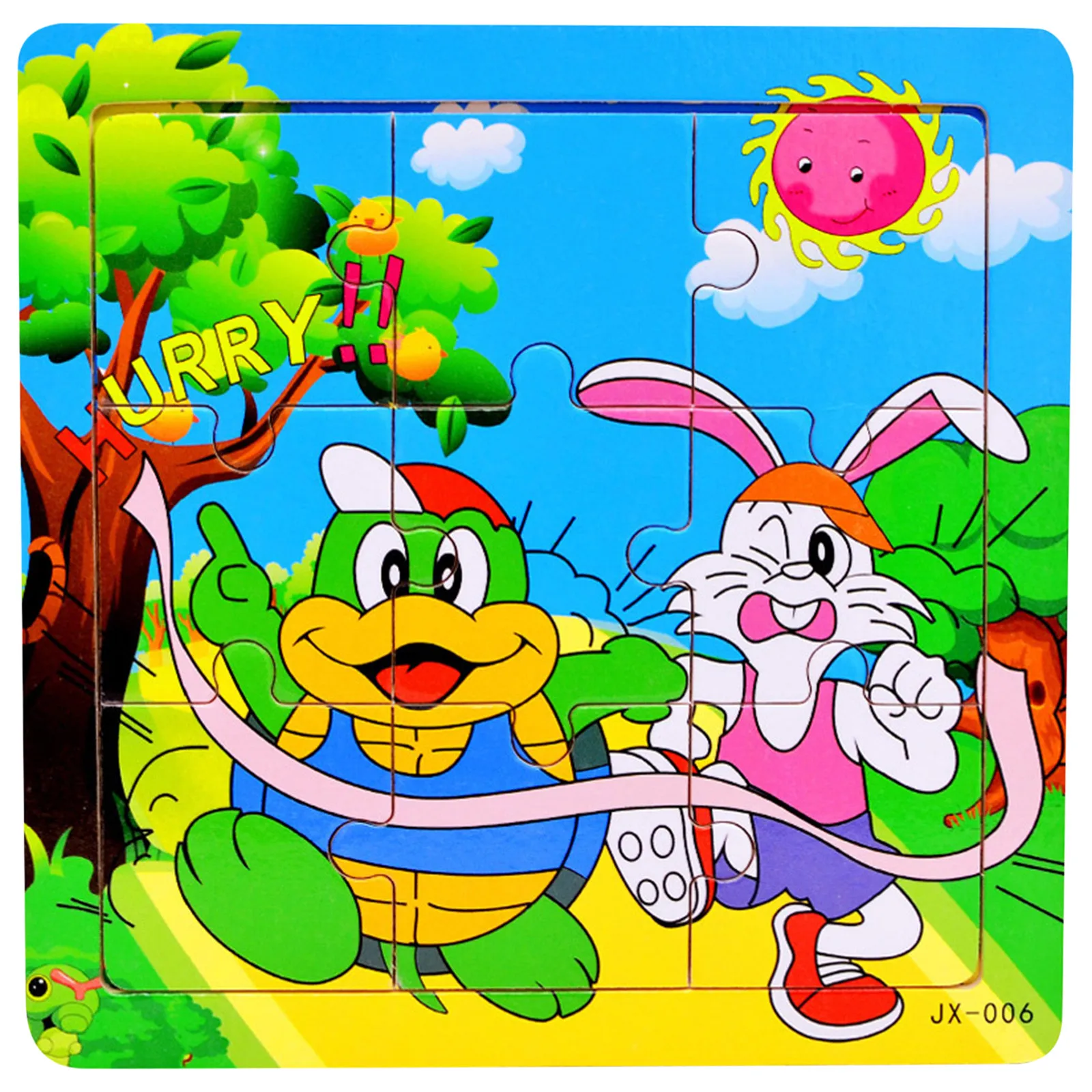 

Wooden Cartoon Stereo Memory Cognition Puzzle Early Educational Toys For Kids