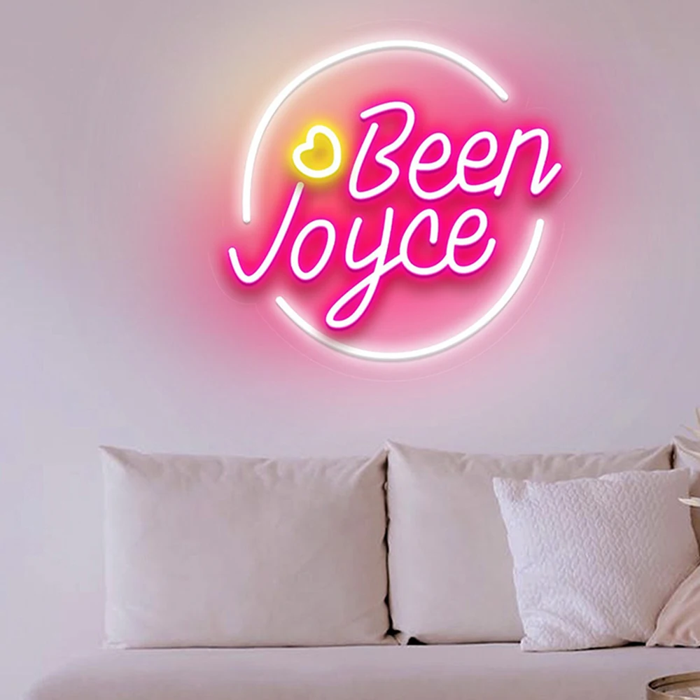 Custom Wedding Neon Sign Been Joyce Wall Art Led Light for Home Bedroom Engagement Party Wall Decor Personalized Gift for her