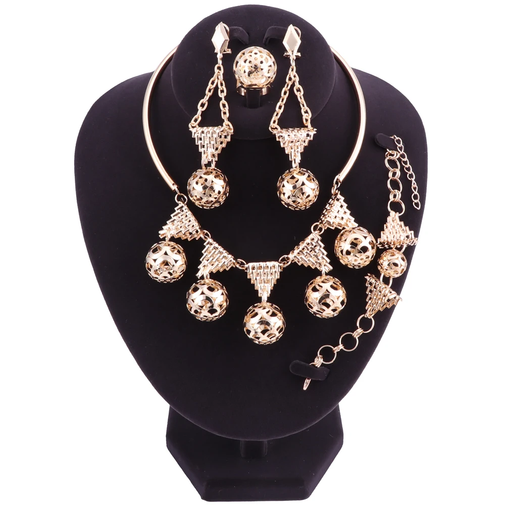 Jewelry Sets For Women African Beads Set Gold Color Party Dubai Ladies Bridal Jewellery | Украшения и аксессуары