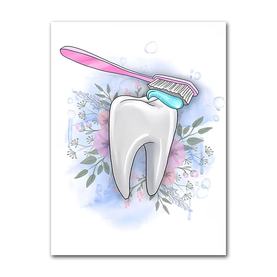 

Картина на холсте Акварельные зубы AliPaint