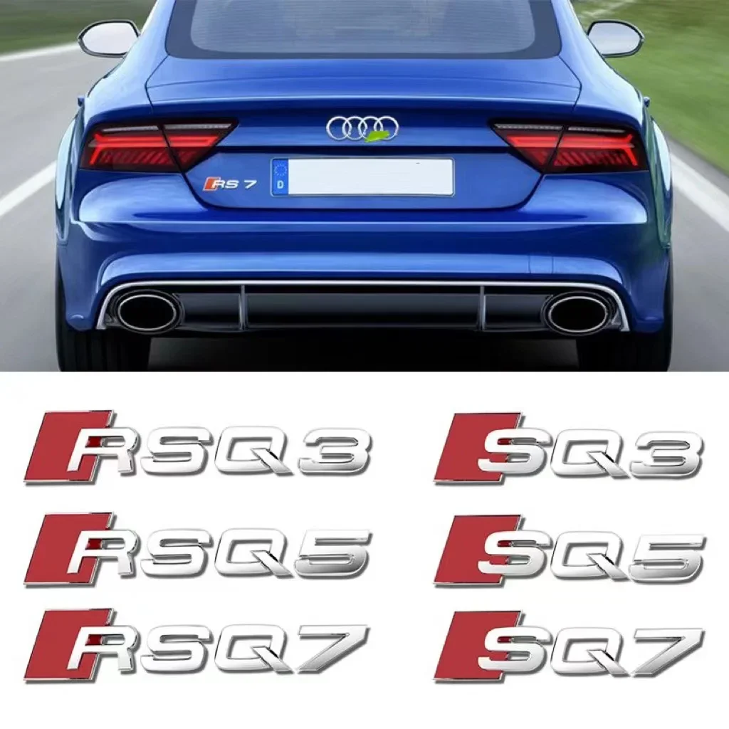 3D ABS клейкая черная наклейка с цифрами для багажника автомобиля Audi SQ3 SQ5 SQ7 RSQ3 RSQ7