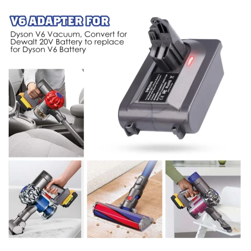 Сменный Адаптер для аккумулятора Dewalt 18 в 20 преобразователь литий-ионной батареи