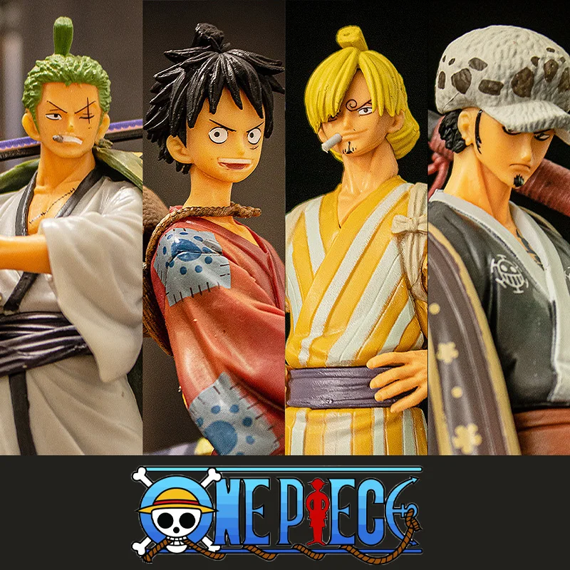 

One Piece Kazunokuni кимоно Луффи Зоро аниме экшн-фигурка Тони Чоппер Usopp Модель Кукла наименование для детей Рождественский подарок
