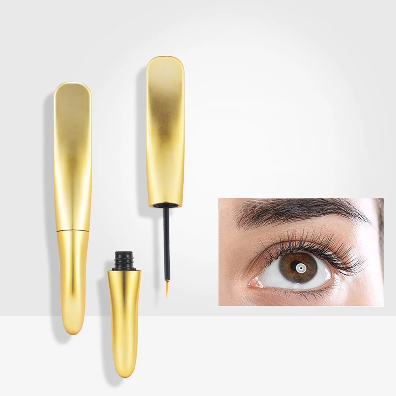 

Naturally Gold Tube Boxes Simple Advanced Black Lash Lift Lengthening Private Label Eyelash Growth Serum Custom Bulk Makeup