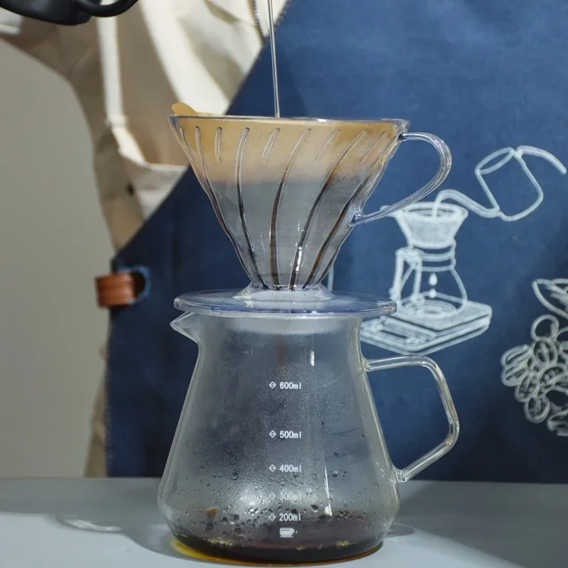 Набор капельниц для кофе Pour Over 600 мл стеклянный сервер V02 воронка капельница