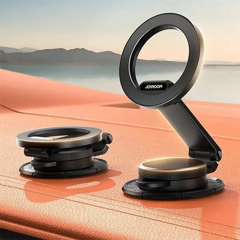 Joyroom Magnetic Car Mount All-Metal Strongest Magnet Foldable Phone Holder For Dashboard Tesla Spare Parts