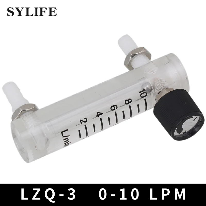 

LZQ-3 Acrylic Flowmeter (0-10 LPM Flow Meter) with Control Valve for Oxygen/Air