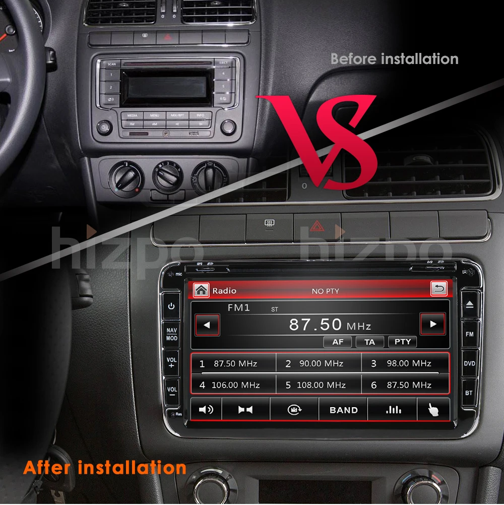2 Din автомобильный DVD-плеер для VW Volkswagen GOLF 6 Polo Jetta PASSAT B6 SKODA Octavia Seat Toledo радио