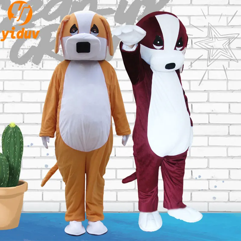 

Милый очаровательный красный желтый мультяшный талисман с собакой Косплей Костюм с персонажами животных реквизит костюм на день рождения Пасха Пурим Карнавал Шлем