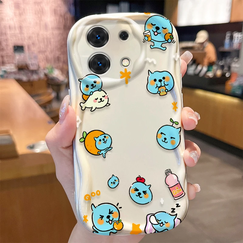 Фото Чехол Qoos с мультяшным синим талисманом для Xiaomi Redmi Note 15 14 13 12 Pro Plus 5G 15C 14C 13C 11 10 Pro 10S 4G A1 A2, силиконовый чехол №3