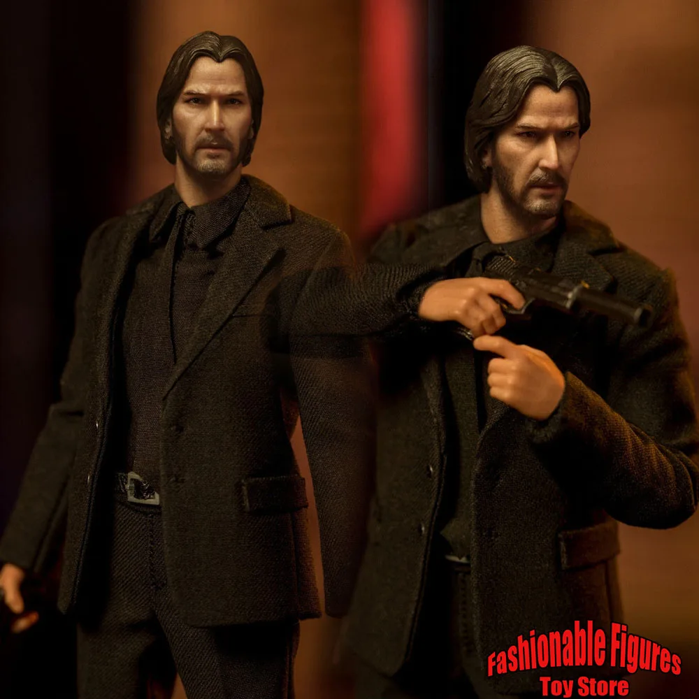 DSTOYS DS-2302 1/12 Мужской солдатский черный костюм убийца Киану Ривз 6 дюймов полный