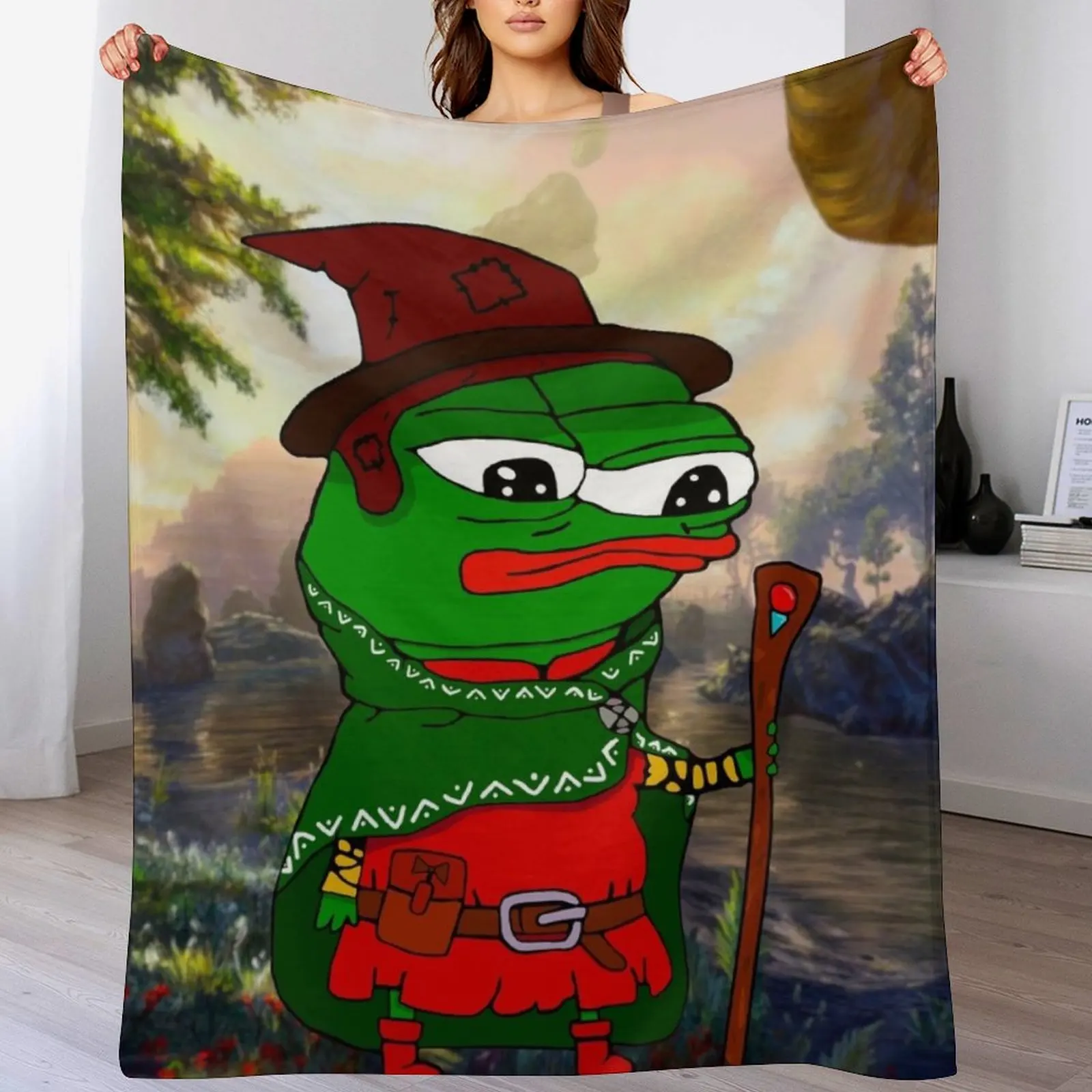 Одеяло Wizard Pepe Sorcerer Apu одеяла для пикника в стиле аниме