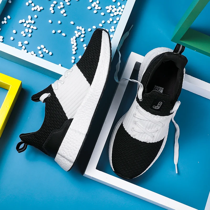 2023 Men sport Running Shoes soft sole Breathable Spring air mesh Popcorn sole Sock Women's Sport shoes tenis masculino