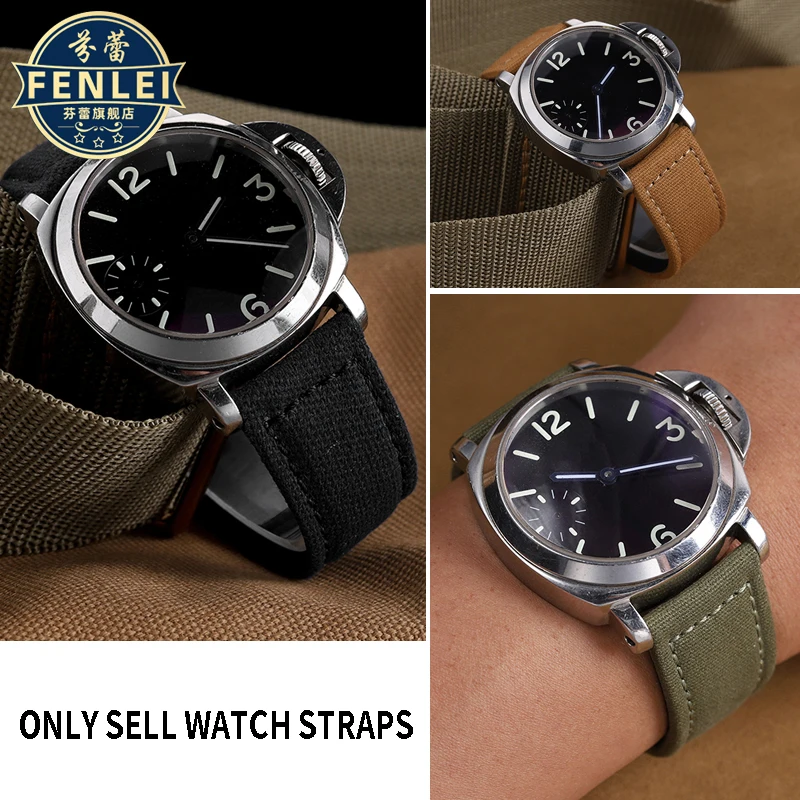 Ремешок PAM111 для мужских часов Panerai Мягкий Нейлоновый браслет из воловьей кожи 20