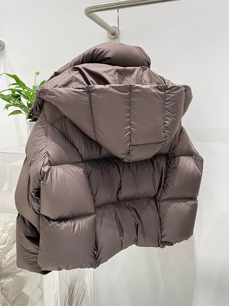 Женская короткая пуховая куртка с капюшоном Janveny