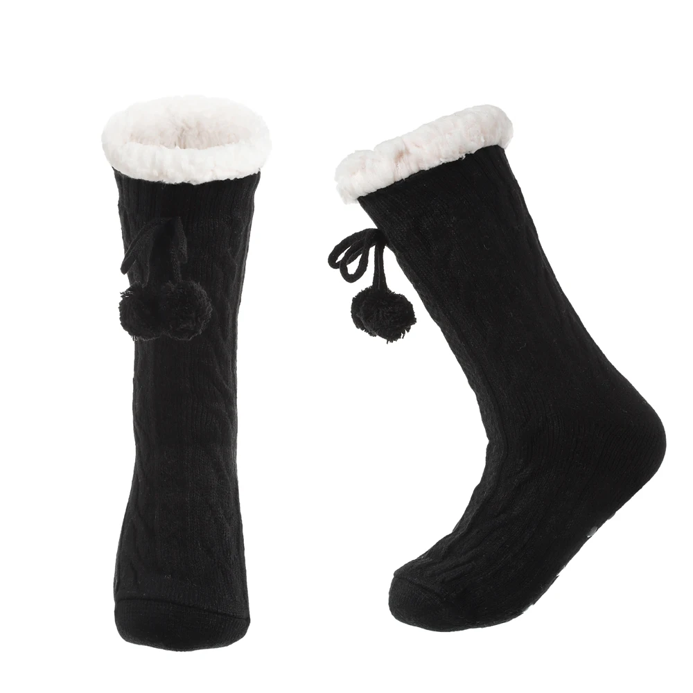

Thick Warm Floor Socks Fuzzy Socks Warm Plush Bedroom Silicone Non-slip Women's Slippers Slouch Socks Women Christmas Gift Bag
