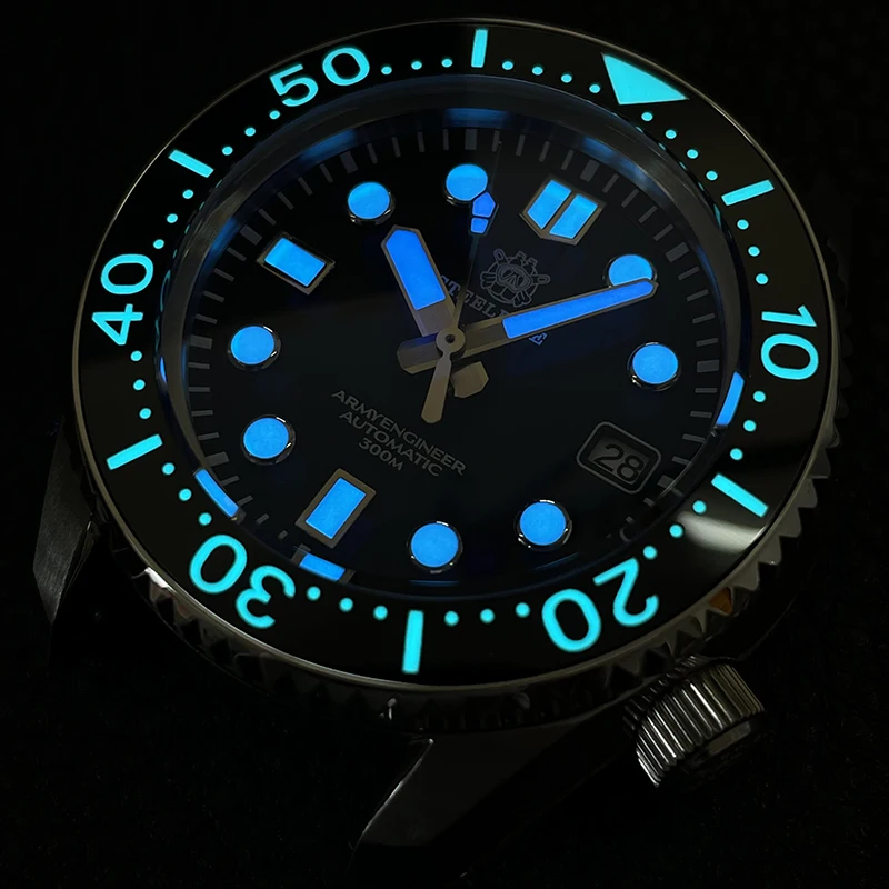 Роскошные повседневные деловые механические часы STEELDIVE SD1968 SBDX001 для мужчин