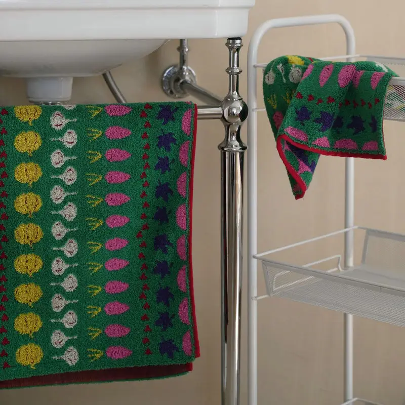 

INS Vegetables Fruit Jacquard Bath Towels Pure Cotton Kids Adult Face Towels Super Soft Highly Absorbent Bathroom Towel Sets