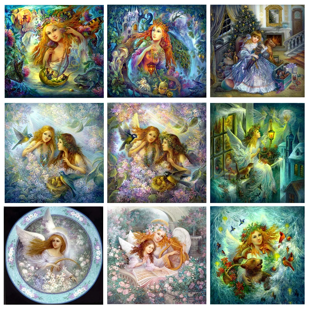 

Full Diamond Painting 5D DIY Cross Stitch Kit Art Landscape Figure Painting Inlaid Rhinestone Embroidery Wall Decor Painting
