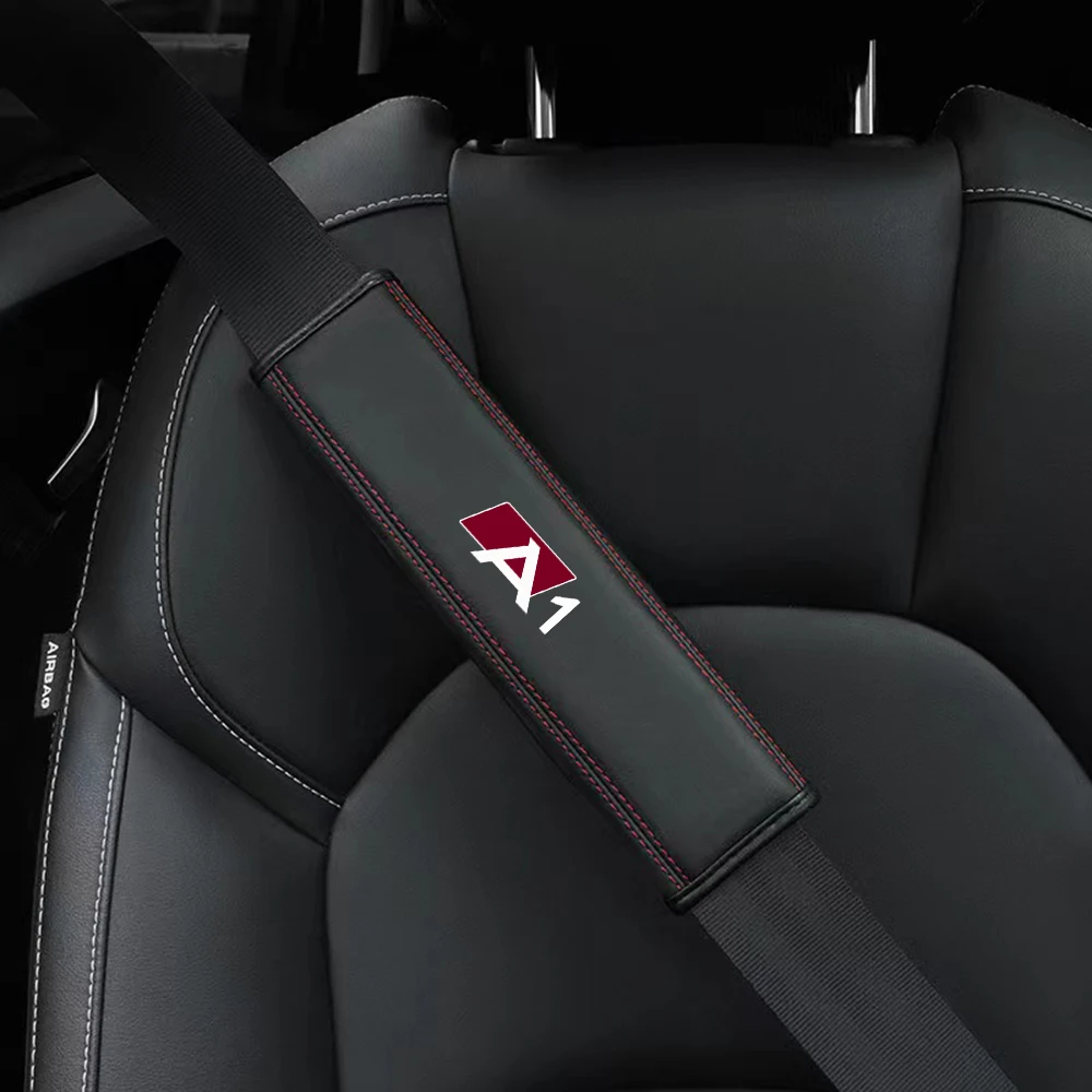 

1 pcs Car Seat Belt Cover Protect shoulders Car Decoration Strap Pad for A1 A3 a4 A5 A6 A7 A8 LOGO Auto Interior accessories