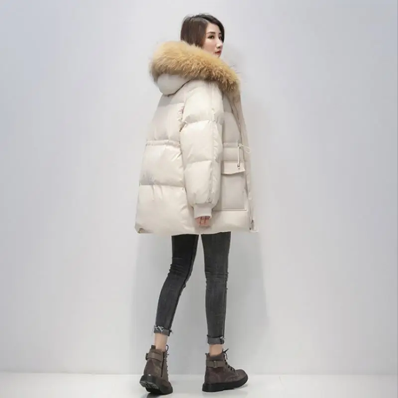 Women's Cotton 2022 Winter Solid Colour Loose Women's Down Jacket Cotton Jacket Warm Korean Version Of Fashion Women's Jacket