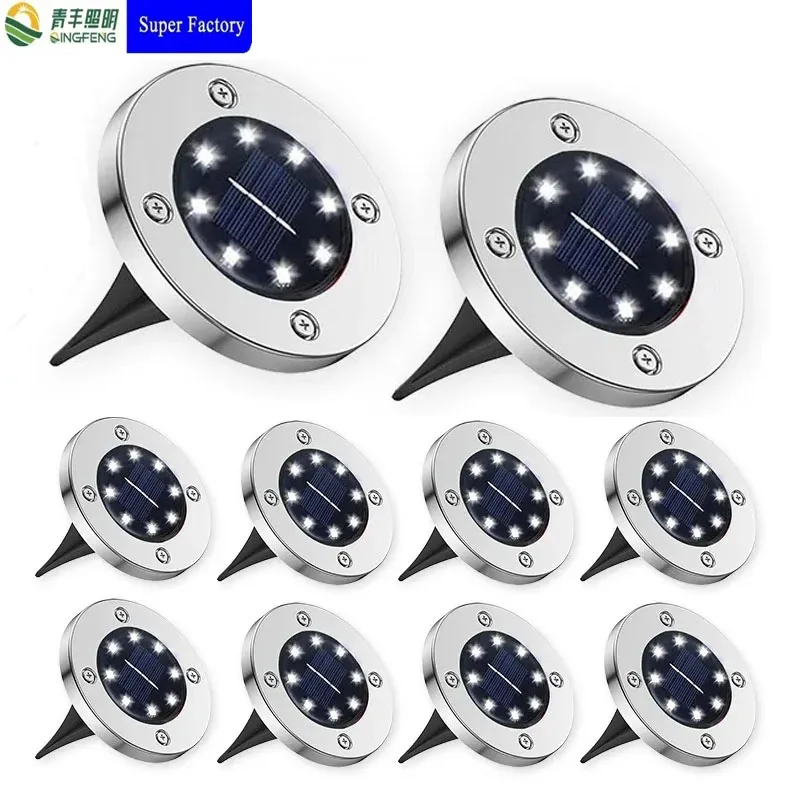 

1PCS Solar Light Outdoor Waterproof Solar Power Disk Light Solar Underground Light Deck Light Spotlight Buried Solar Led Lamp