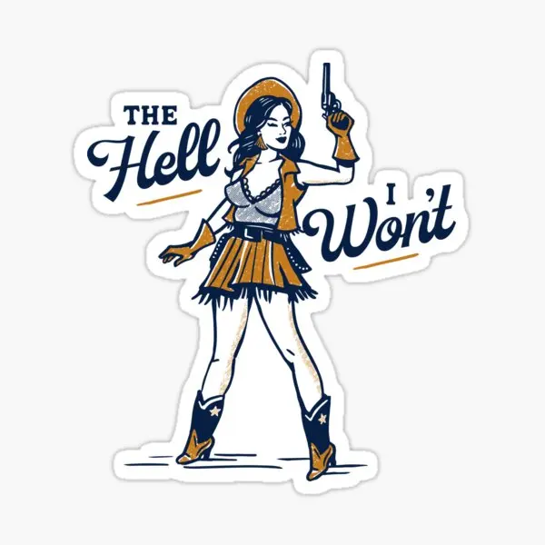 I Wo Not Cute Sassy Ретро Wes 5 шт. наклеек для декора чемодан стена мультфильм аниме