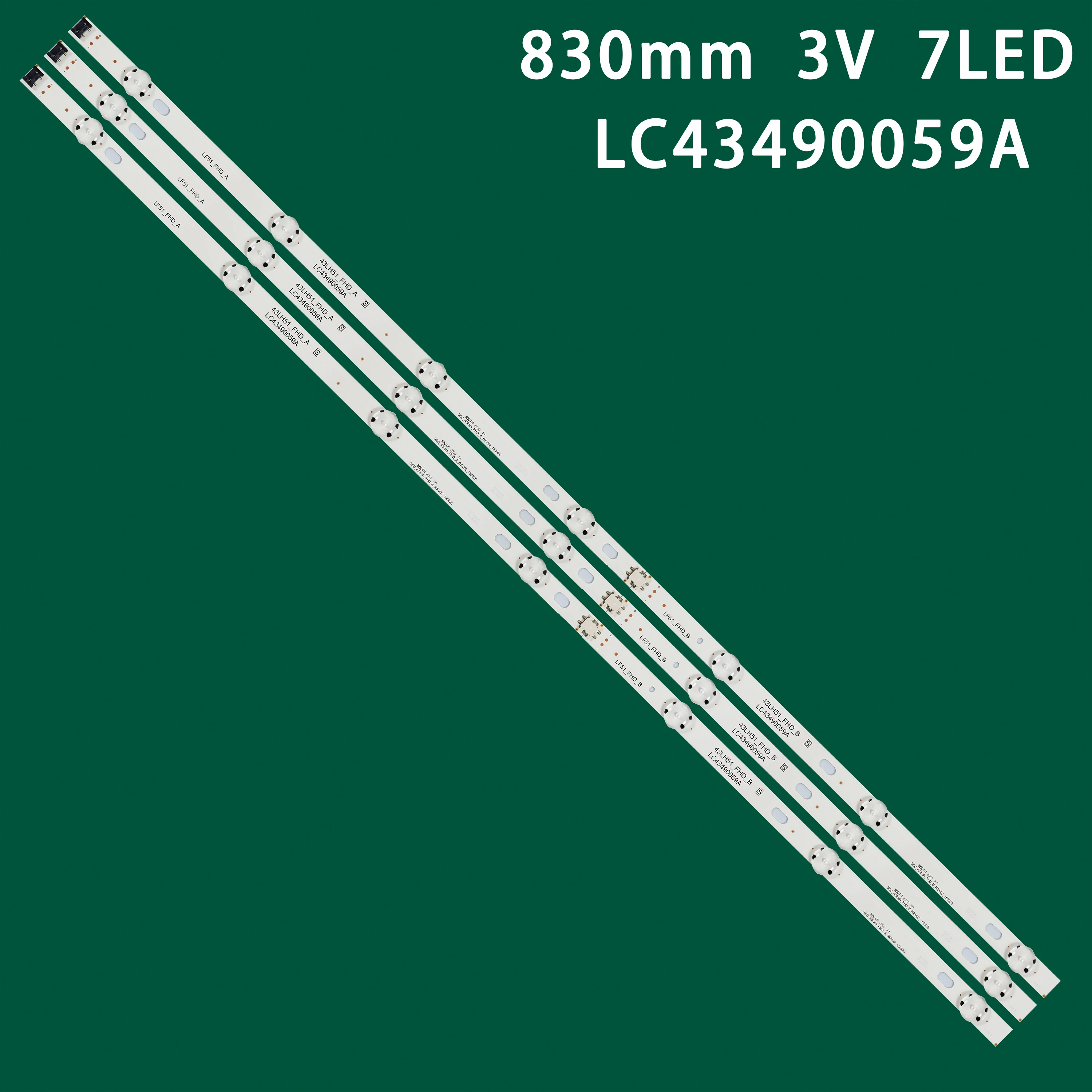 Новинка 3 шт. 7 Φ 830 мм строительная полоса для LG innotek 17 и 43 дюйма _ A 43UJ6307 43UJ701V 43uj65 uhd_l