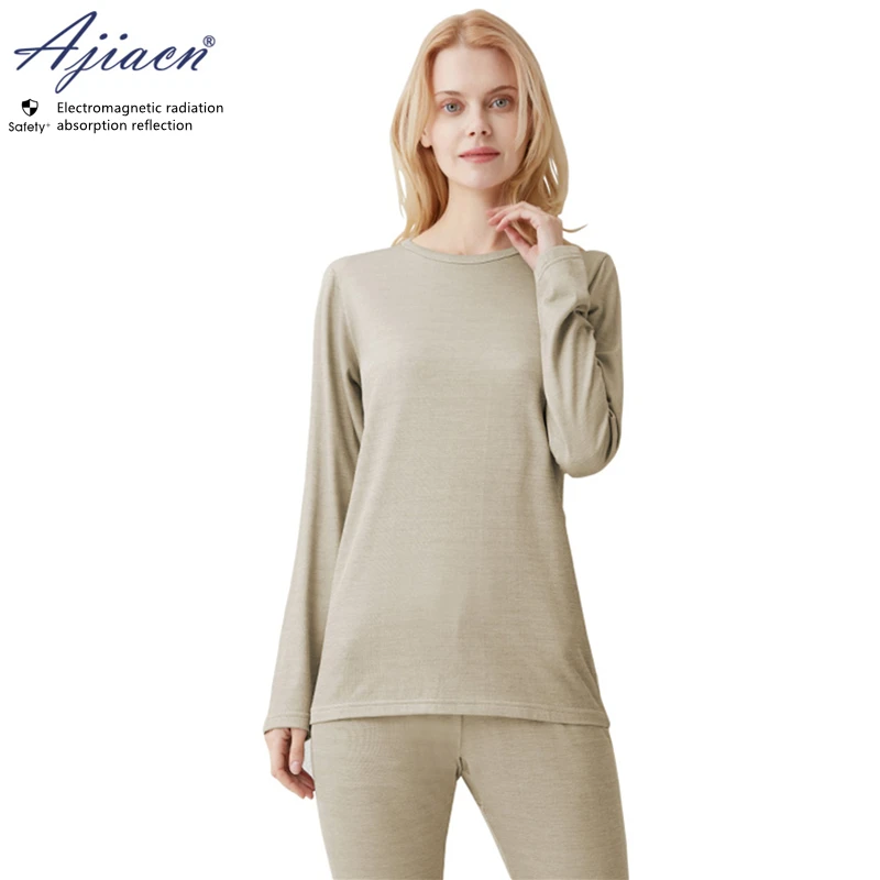 Pаспродажа Новое поступление, комплект нижнего белья с защитой от электромагнитного излучения, защитное Серебряное волокно, плотно прилегающее длинн... Pаспродажа Новое поступление, комплект нижнего белья с защитой от электромагнитного излучения, защитное Серебряное волокно, плотно прилегающее длинн...