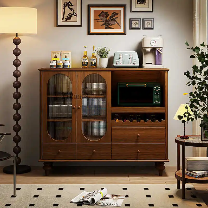 1 американский боковой шкаф шкафчик из цельного дерева антикварная кухня сервант