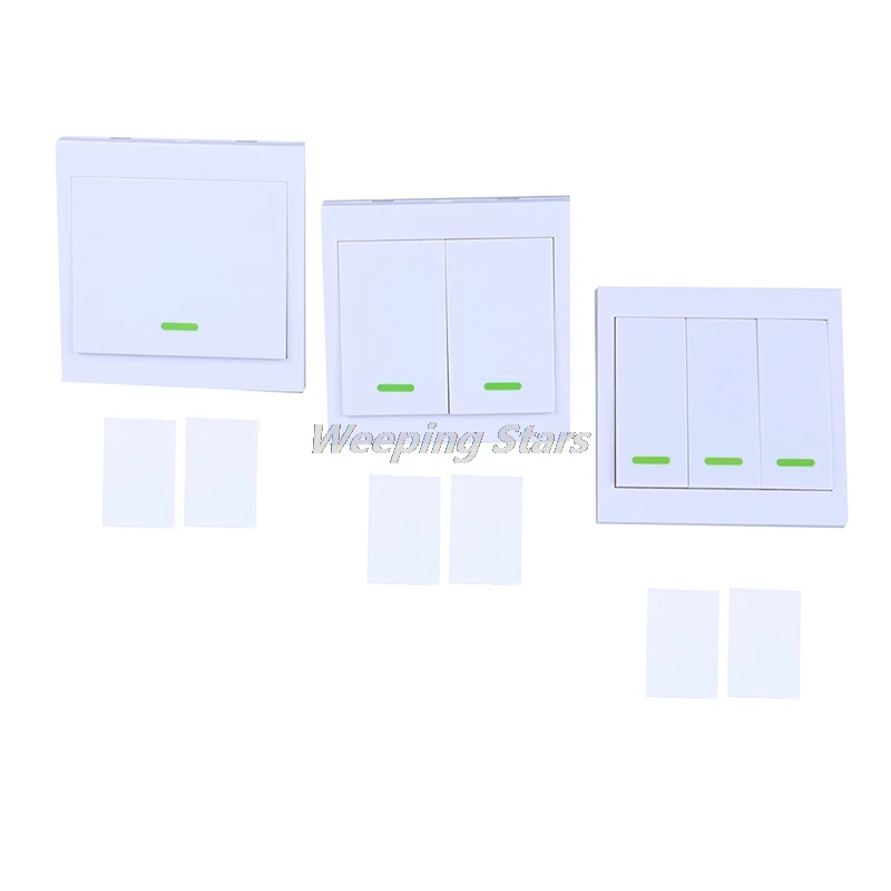 

Настенный Беспроводной Выключатель 86, переключатель с дистанционным управлением, 1 2 3 кнопки, радиочастотный приемник для спальни, потолочн...