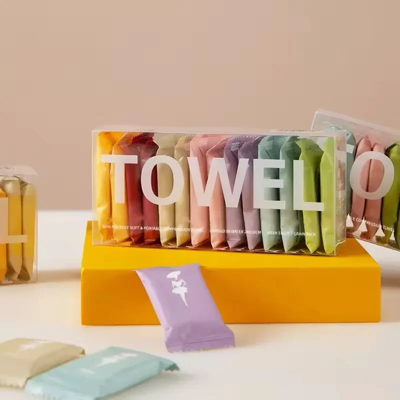 Одноразовое сжатое полотенце из чистого хлопка нетканое полотно дорожная